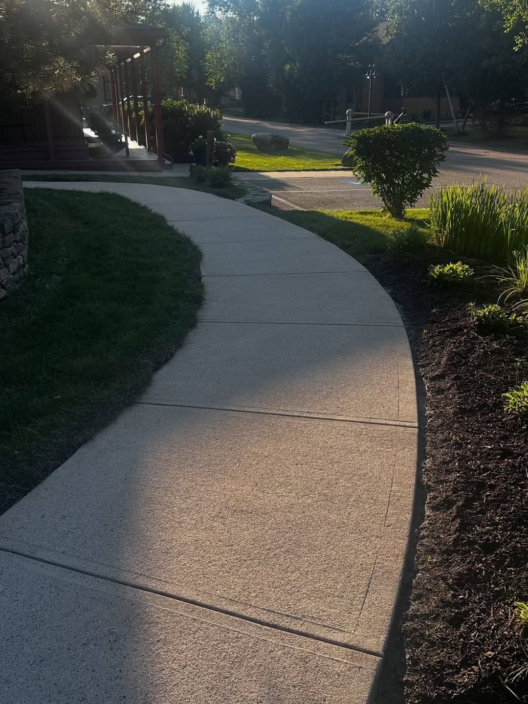 After: The same walkway, bright and clean
