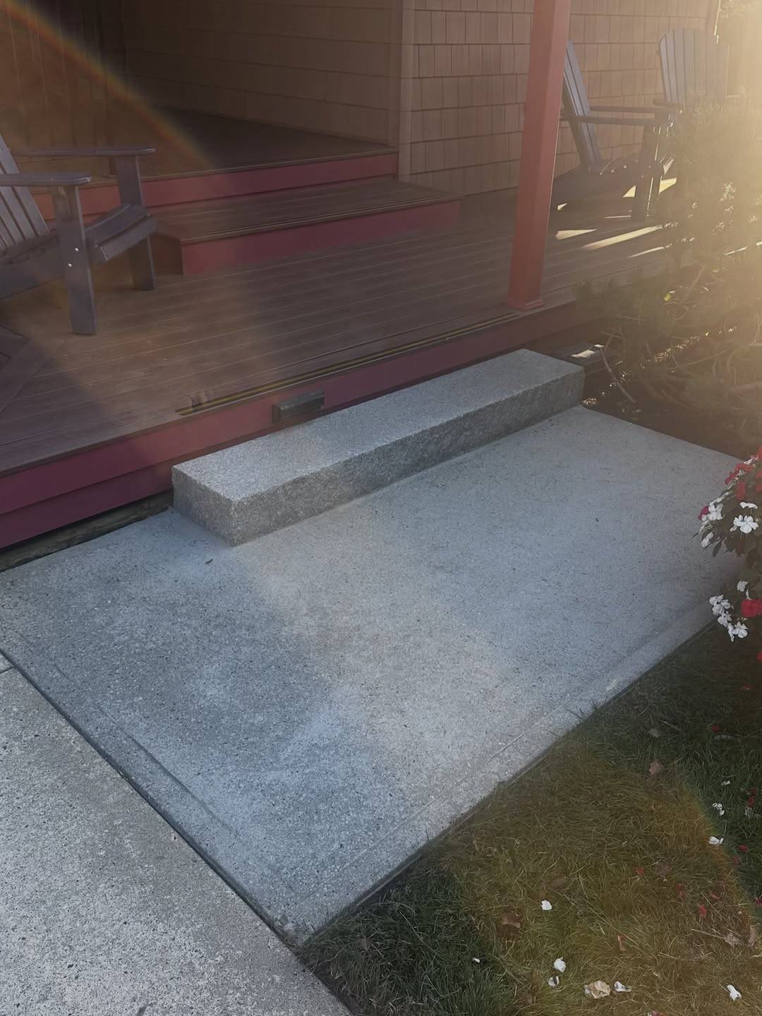 After: The same slab washed clean